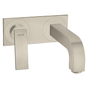 Axor Citterio Смеситель для раковины встраиваемый внешняя часть, с д/к, цвет: шлифованный никель 39119820