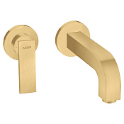 Axor Citterio Смеситель для раковины встраиваемый внешняя часть, с д/к, цвет: шлифованное золото 39121250