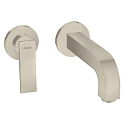 Axor Citterio Смеситель для раковины встраиваемый внешняя часть, с д/к, цвет: шлифованный никель 39121820