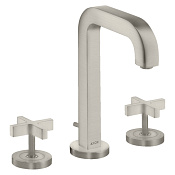 Axor Citterio Смеситель для раковины на 3 отверстия с донным клапаном, цвет: нержавеющая сталь 39133800