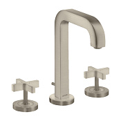 Axor Citterio Смеситель для раковины на 3 отверстия с донным клапаном, цвет: шлифованный никель 39133820