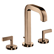 Axor Citterio Смеситель для раковины на 3 отверстия с дон. клап., цвет: полированное розовое золото 39135300