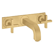 Axor Citterio Смеситель для раковины встраиваемый внеш. часть, с дон. клап., цвет: шлифован. золото 39144250