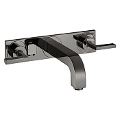 Axor Citterio Смеситель для раковины встраиваемый внешняя часть, с д/к, цвет: полир. черный хром 39148330