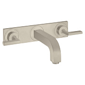 Axor Citterio Смеситель для раковины встраиваемый внеш. часть, с дон. клап., цвет: шлифован. никель 39148820