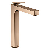 Axor Citterio Смеситель для раковины высокий на 1 отверстие с д/к, цвет: полированное розовое золото 39151300