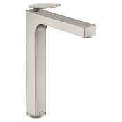 Axor Citterio Смеситель для раковины высокий на 1 отверстие с донным клап., цвет: нержавеющая сталь 39151800