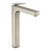 Axor Citterio Смеситель для раковины высокий на 1 отверстие с донным клап., цвет: шлифованный никель 39151820