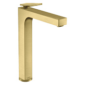 Axor Citterio Смеситель для раковины высокий на 1 отверстие с донным клап., цвет: шлифованная латунь 39151950