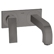 Axor Citterio Смеситель для раковины встраиваемый внешняя часть, с д/к, цвет: шлиф. черный хром 39171340