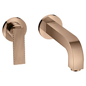 Axor Citterio Смеситель для раковины встраиваемый, внешняя часть, с д/к, цвет: полир. красное золото 39181300