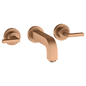 Axor Citterio Смеситель для раковины встраиваемый внеш. часть, с дон. клап., цвет: шлифован. бронза 39315140