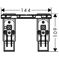 Axor Universal Комплект адаптеров для монтажа на рейлинг, латунь, цвет: полированное золото 42870990