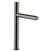 Axor Uno Смеситель для раковины высокий на 1 отверстие с дон. клап., цвет: полированный черный хром 45004330