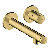 Axor Uno Смеситель для раковины встраиваемый внешняя часть, с донным клап., цвет: шлифованное золото 45112990