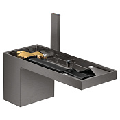 Axor MyEdition Смеситель для раковины на 1 отверстие с донным клап., цвет: шлифованный черный хром 47012340