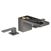 Axor MyEdition Смеситель для раковины на 3 отверстия с донным клап., цвет: шлифованный черный хром 47052340