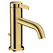 Axor One Смеситель для раковины на 1 отверстие с донным клапаном, цвет: полированное золото 48000990