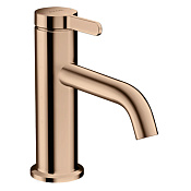 Axor One Смеситель для раковины на 1 отверстие с донным клапаном, цвет: полированное розовое золото 48001300