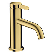 Axor One Смеситель для раковины на 1 отверстие с донным клапаном, цвет: полированное золото 48001990