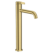 Axor One Смеситель для раковины высокий на 1 отверстие с донным клапаном, цвет: шлифованная латунь 48002950