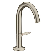 Axor One Смеситель для раковины высокий на 1 отверстие с донным клапаном, цвет: шлифованный никель 48010820