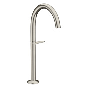 Axor One Смеситель для раковины высокий на 1 отверстие с донным клапаном, цвет: нержавеющая сталь 48030800