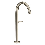 Axor One Смеситель для раковины высокий на 1 отверстие с донным клапаном, цвет: шлифованный никель 48030820