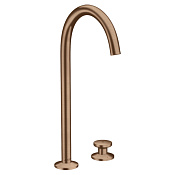 Axor One Смеситель для раковины высокий на 2 отверстие с д/к, цвет: шлифованное розовое золото 48060310