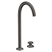 Axor One Смеситель для раковины высокий на 2 отверстие с дон. клап., цвет: шлифованный черный хром 48060340