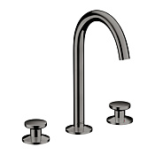 Axor One Смеситель для раковины на 3 отверстия с донным клапаном, цвет: полированный черный хром 48070330