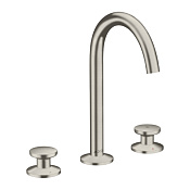 Axor One Смеситель для раковины на 3 отверстия с донным клапаном, цвет: нержавеющая сталь 48070800