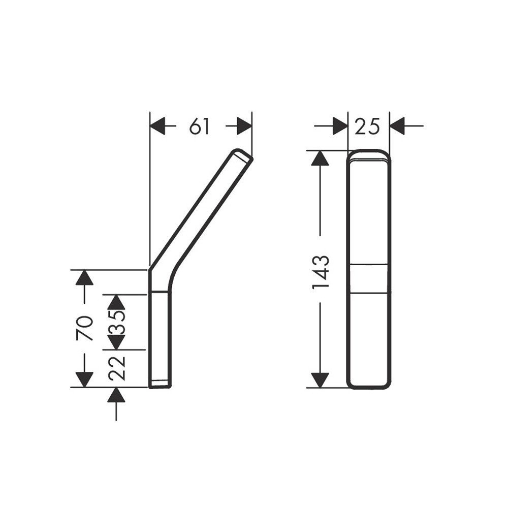 Axor Universal Крючок одинарный подвесной, латунь, цвет: шлифованное золото 42801250