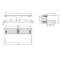 Gessi Rilievo Держатель для туалетной бумаги подвесной, двойной, цвет: matte black 59450#299