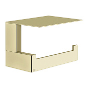 Gessi Inverso/Rettangolo Держатель туалетной бумаги с полочкой, подвесной, цвет: brushed brass PVD 20849#727