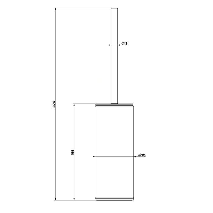 Gessi 316 Ершик для унитаза напольный, цвет: steel brushed 54743#239