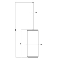 Gessi 316 Ершик для унитаза напольный, цвет: steel brushed 54743#239