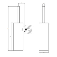 Gessi Emporio Ершик для унитаза подвесной, цвет: chrome 38957#031