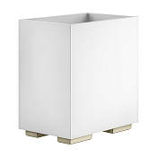 Gessi Inverso/Rettangolo Корзина для мусора без крышки напол., белая, цвет: warm bronze brushed PVD 20990#726