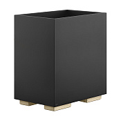 Gessi Inverso/Rettangolo Корзина для мусора без крышки напольная, черная, цвет: brushed brass PVD 20991#727