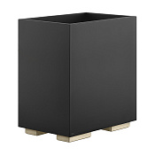 Gessi Inverso/Rettangolo Корзина для мусора без крышки напол., черная, цвет: warm bronze brushed PVD 20991#726