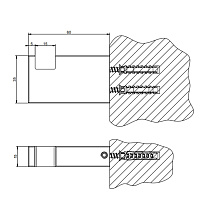 Gessi Rettangolo Крючок для полотенец одинарный, подвесной, цвет: gold CCP 20921#080
