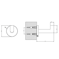 Gessi Tondo Крючок для полотенец одинарный, подвесной, цвет: chrome 63621#031