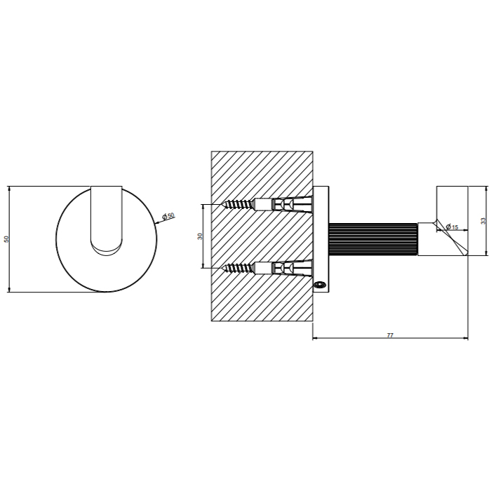 Gessi Anello Крючок для полотенец одинарный, подвесной, цвет: black metal brushed PVD 63821#707
