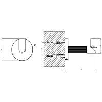 Gessi Anello Крючок для полотенец одинарный, подвесной, цвет: black metal brushed PVD 63821#707