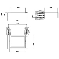 Gessi Rettangolo Мыльница с керамической чашей, подвесная, цвет: gold CCP 20801#080