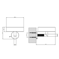 Gessi Anello Мыльница с керамической чашей, подвесная, цвет: finox brushed nickel 63701#149
