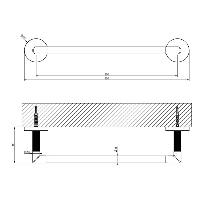 Gessi Anello Полотенцедержатель 30 см, подвесной, цвет: chrome 63797#031