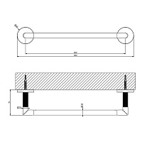 Gessi Anello Полотенцедержатель 30 см, подвесной, цвет: chrome 63797#031