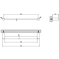 Gessi 316 Полотенцедержатель 45 см, подвесной, цвет: matte black 54800#299